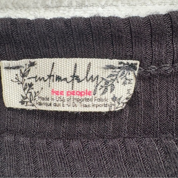 Free People Intimately Ribbed Sleeveless Body Suit Black Womens Medium - Picture 3 of 7